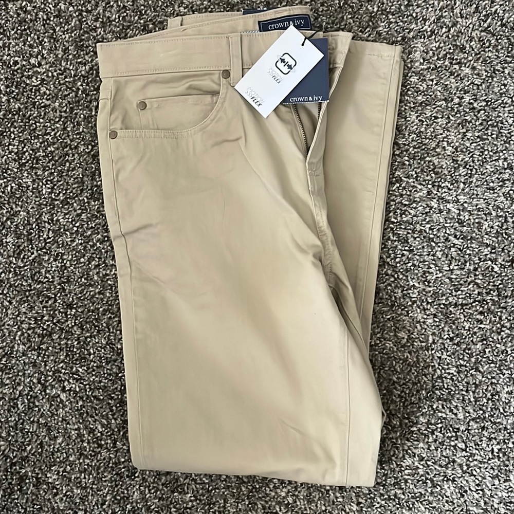 Crown & Ivy Motion Flex 32x30 Men’s Hetch Khaki Pants
